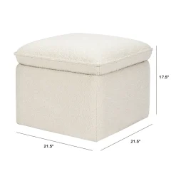 Babyletto Cali Storage Ottoman - Ivory Boucle