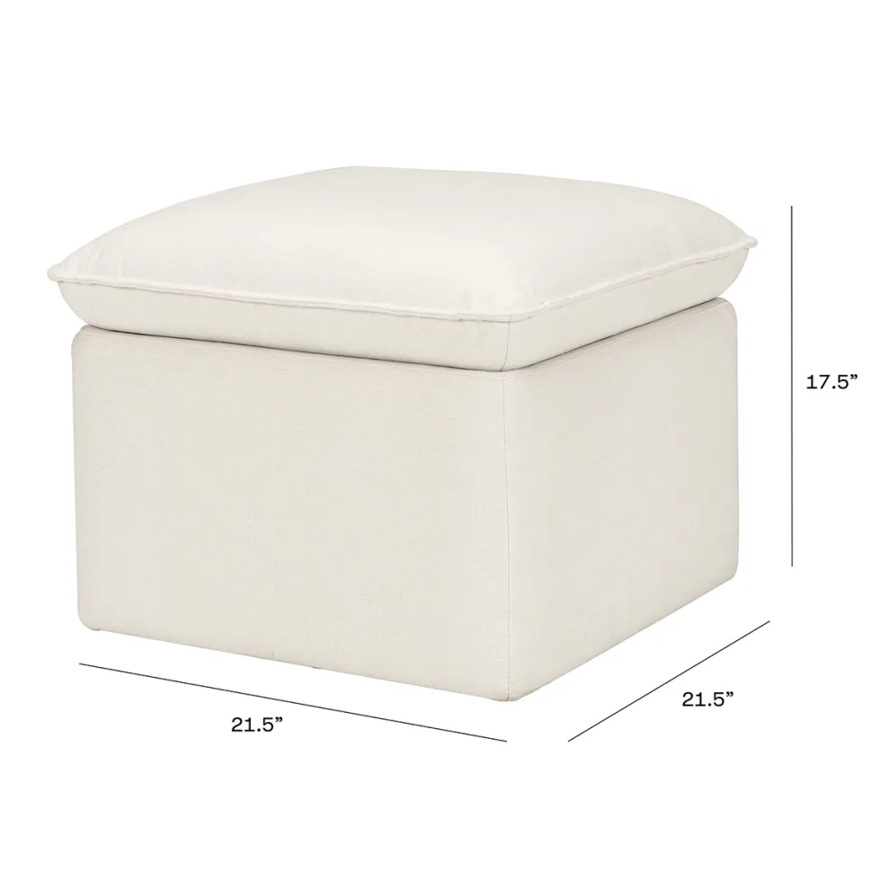 Babyletto Cali Storage Ottoman - Performance Cream Eco-Weave