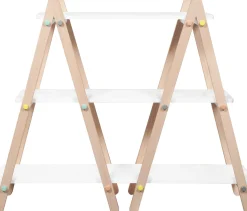 BabyLetto Dottie Bookcase In White and Washed Natural Finish