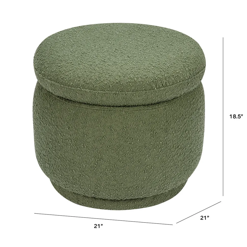 Babyletto Enoki Storage Ottoman - Olive Boucle
