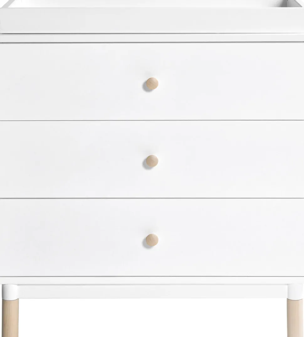Babyletto Gelato 3-Drawer Changer Dresser, Washed Natural Kb w/Removable Changing Tray In White