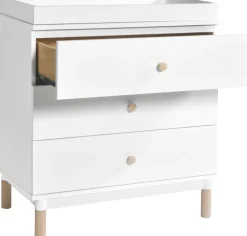 Babyletto Gelato 3-Drawer Changer Dresser, Washed Natural Kb w/Removable Changing Tray In White