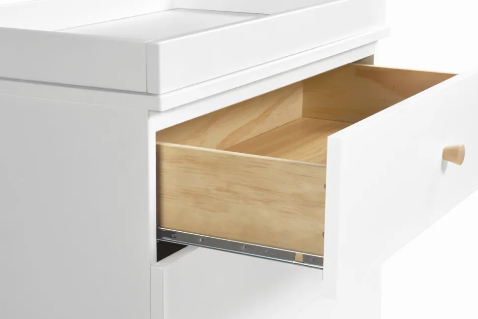 Babyletto Gelato 3-Drawer Changer Dresser, Washed Natural Kb w/Removable Changing Tray In White