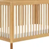 Babyletto Gelato 4-in-1 Convertible Crib w/Toddler Bed Conversion Kit - Honey w/Vegan Tan Leather Feet