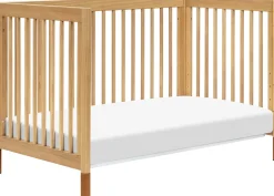 Babyletto Gelato 4-in-1 Convertible Crib w/Toddler Bed Conversion Kit - Honey w/Vegan Tan Leather Feet