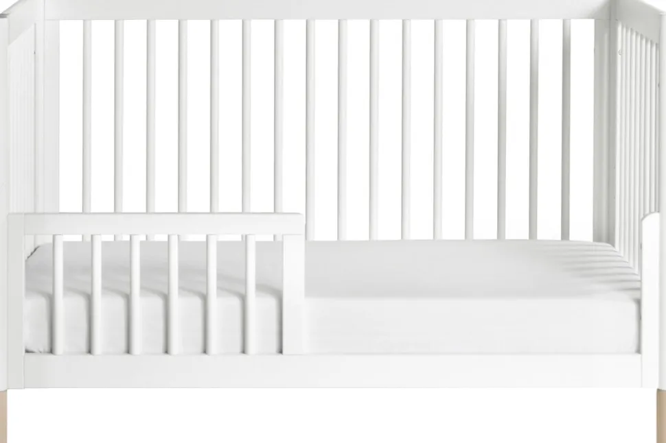 Babyletto Gelato 4-in-1 Convertible Crib w/Toddler Bed Conversion Kit - White w/ Washed Natural Feet