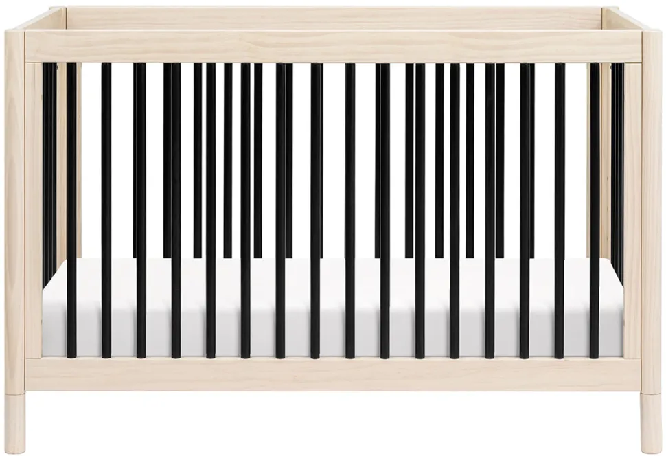 Babyletto Gelato 4-in-1 Convertible Crib w/Toddler Bed Conversion Kit - Washed Natural / Black