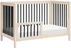 Babyletto Gelato 4-in-1 Convertible Crib w/Toddler Bed Conversion Kit - Washed Natural / Black