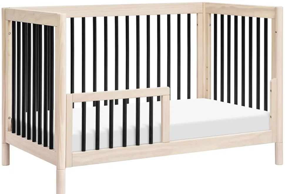 Babyletto Gelato 4-in-1 Convertible Crib w/Toddler Bed Conversion Kit - Washed Natural / Black