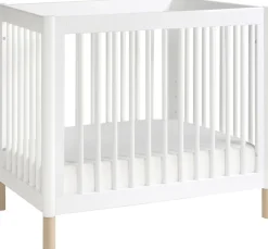 BabyLetto Gelato 2-in-1 Mini Crib - White/Natural