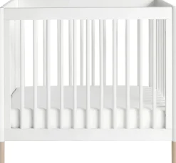 BabyLetto Gelato 2-in-1 Mini Crib - White/Natural