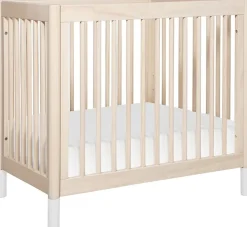 BabyLetto Gelato 2-in-1 Mini Crib - Washed Natural/White