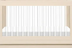 Babyletto Harlow Acrylic 3-in-1 Convertible Crib w/Toddler Bed Conversion Kit - Washed Natural / Acrylic