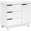 Babyletto Hudson 3-Drawer Changer Dresser, KD w/Removable Changing Tray In White