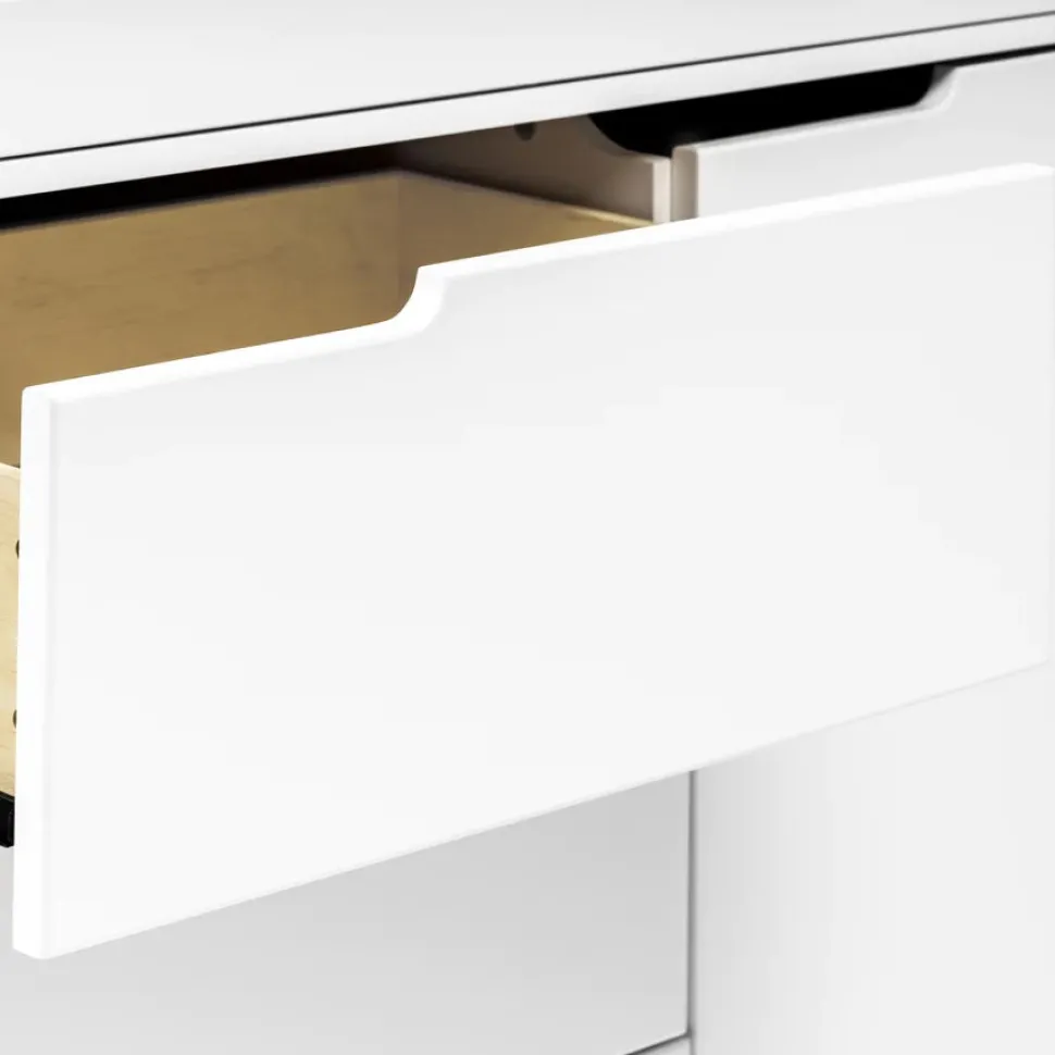 Babyletto Hudson 3-Drawer Changer Dresser, KD w/Removable Changing Tray In White