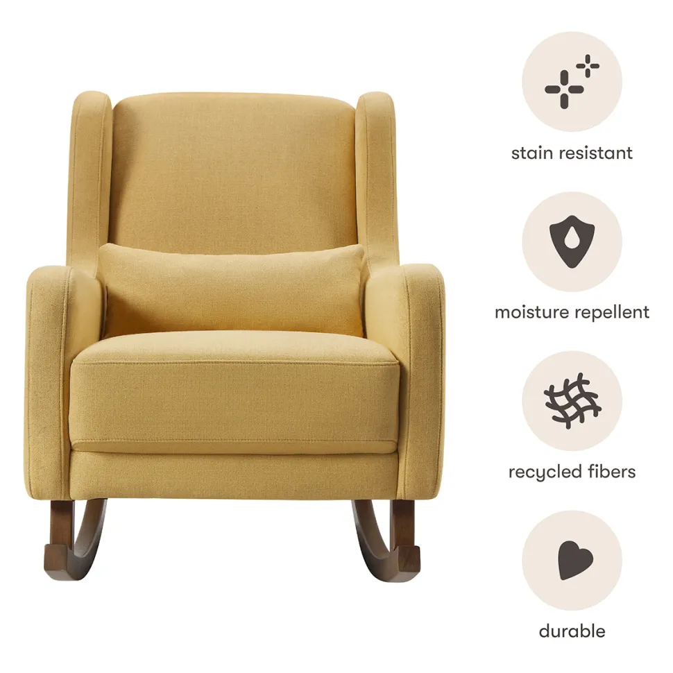 Babyletto Kai Rocker - Performance Dijon Eco-Twill w/ Dark Legs