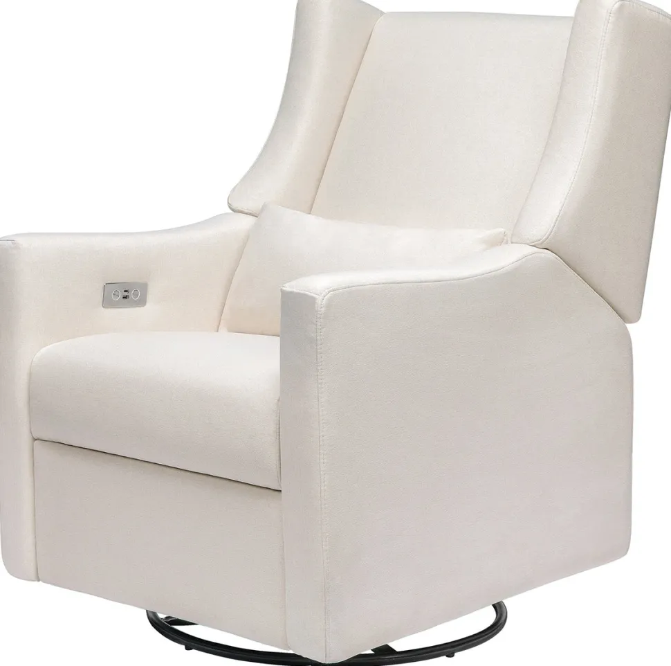 Babyletto Kiwi Electronic Glider Recliner w/ USB - Performance Cream Eco-Weave