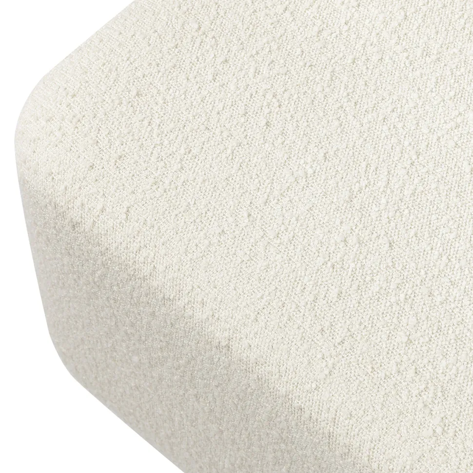Babyletto Kiwi Gliding Ottoman - Ivory Boucle w/ Gold Base
