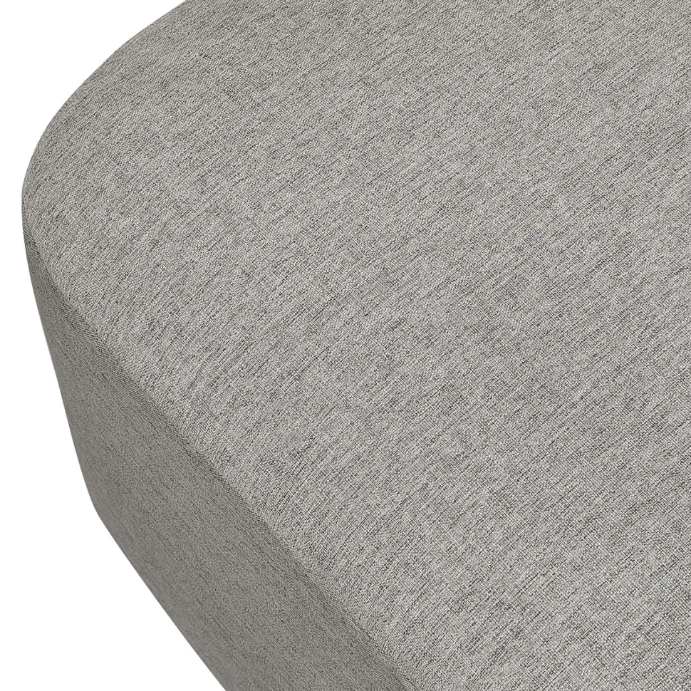 Babyletto Kiwi Gliding Ottoman - Performance Grey Eco-Weave w/ Light Wood Base