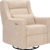Babyletto Kiwi Plus Electric Recliner Swivel Glider w/ Adjustable Headrest + USB Port - Chai Shearling