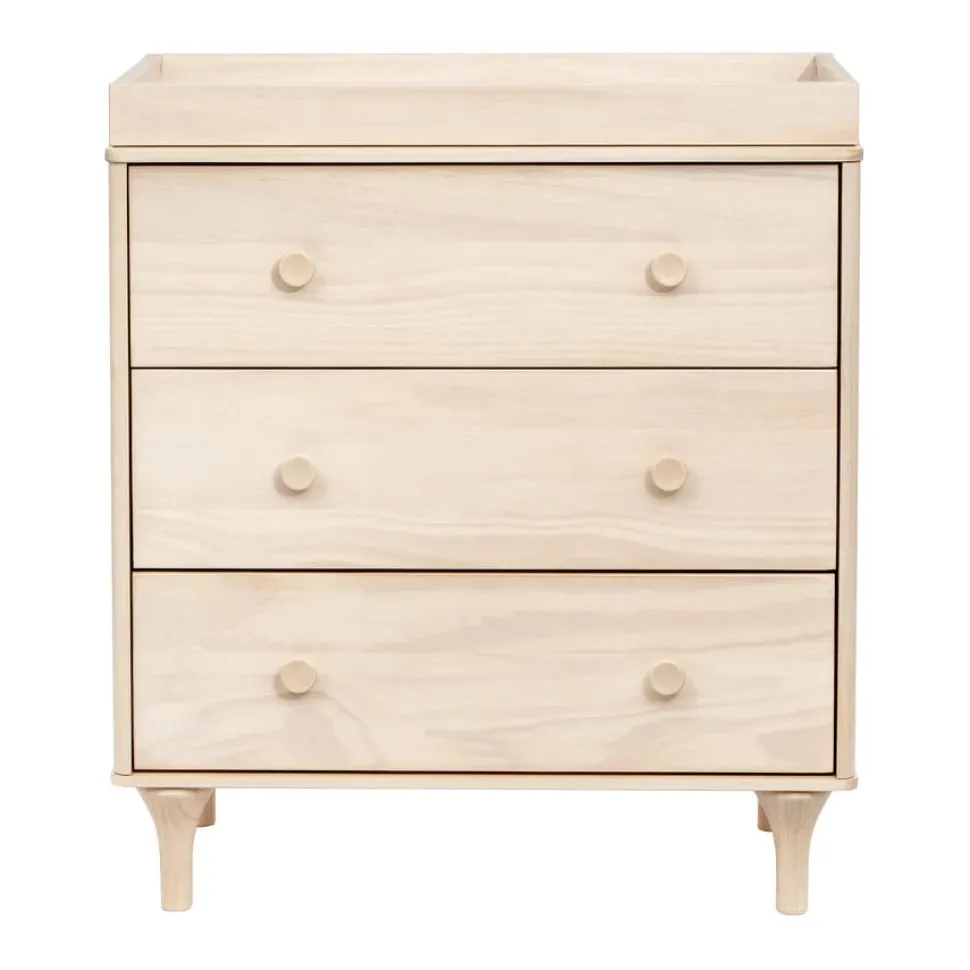 Babyletto Lolly 3-Drawer Changer Dresser, KD w/Removable Changing Tray - Washed Natural