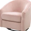 Babyletto Madison Swivel Glider - Blush Pink Velvet