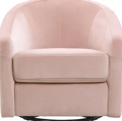 Babyletto Madison Swivel Glider - Blush Pink Velvet