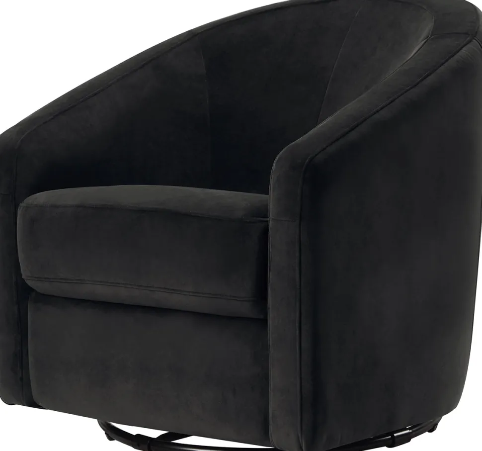 Babyletto Madison Swivel Glider - Black Velvet