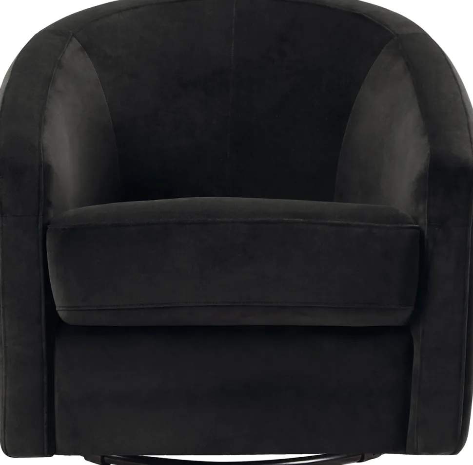 Babyletto Madison Swivel Glider - Black Velvet