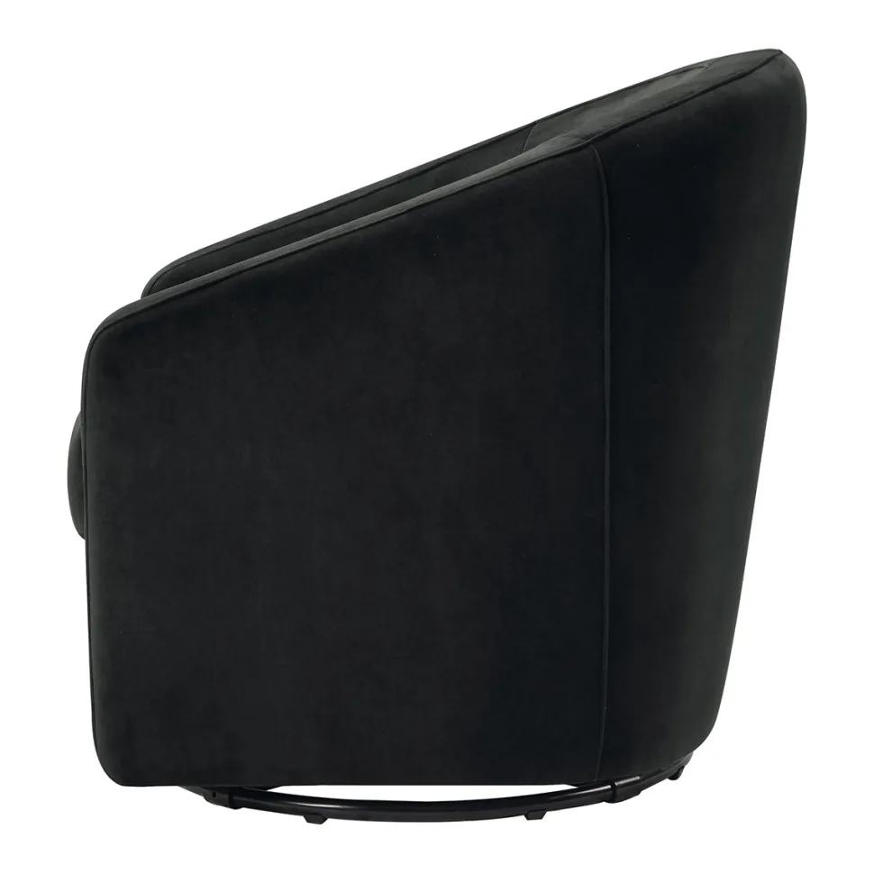 Babyletto Madison Swivel Glider - Black Velvet