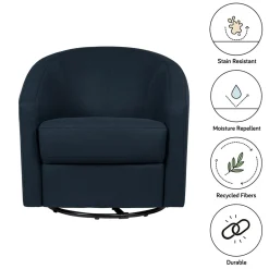 Babyletto Madison Swivel Glider - Performance Navy Eco-Twill