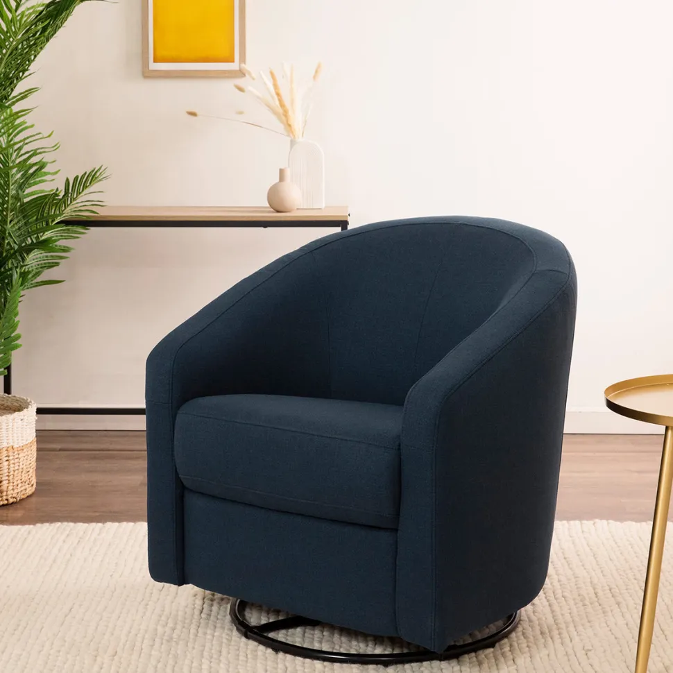 Babyletto Madison Swivel Glider - Performance Navy Eco-Twill