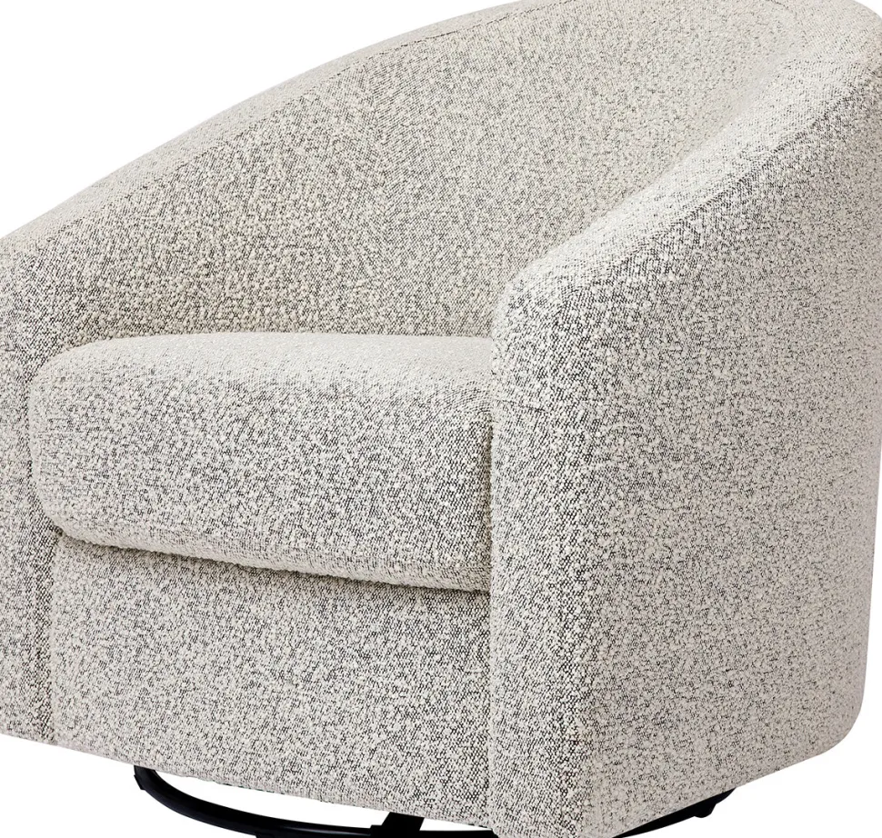 Babyletto Madison Swivel Glider - Black White Boucle