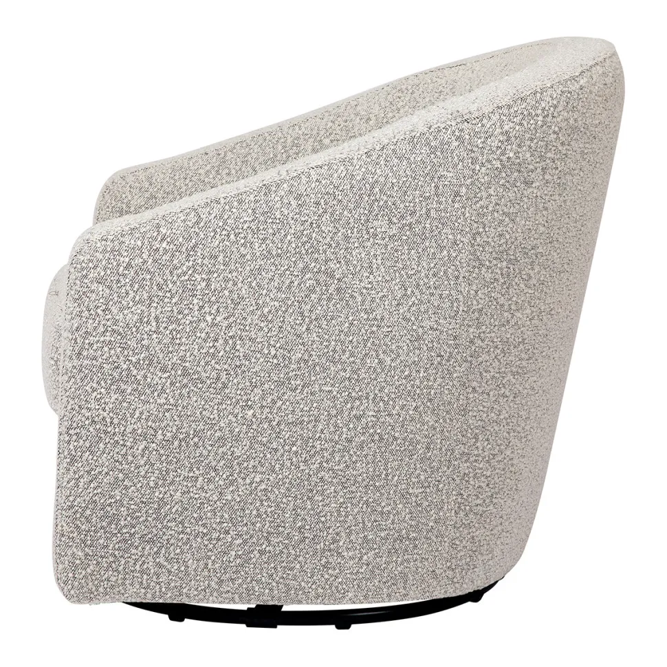 Babyletto Madison Swivel Glider - Black White Boucle