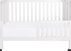Babyletto Maki Full-Size Portable Folding Crib w/Toddler Bed Conversion Kit - White