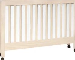 Babyletto Maki Full-Size Portable Folding Crib w/Toddler Bed Conversion Kit - Washed Natural