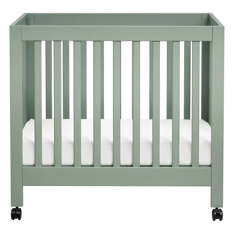 Babyletto Origami Mini Crib - Light Sage