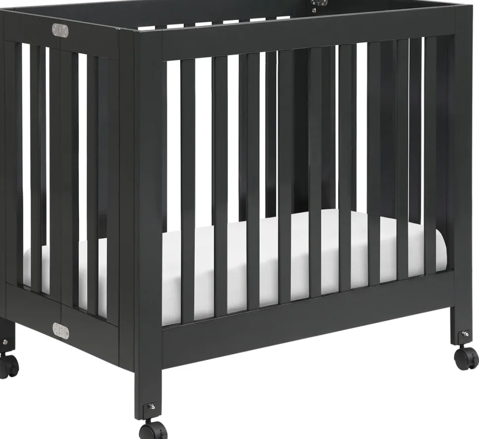 Babyletto Origami Mini Crib - Black Finish
