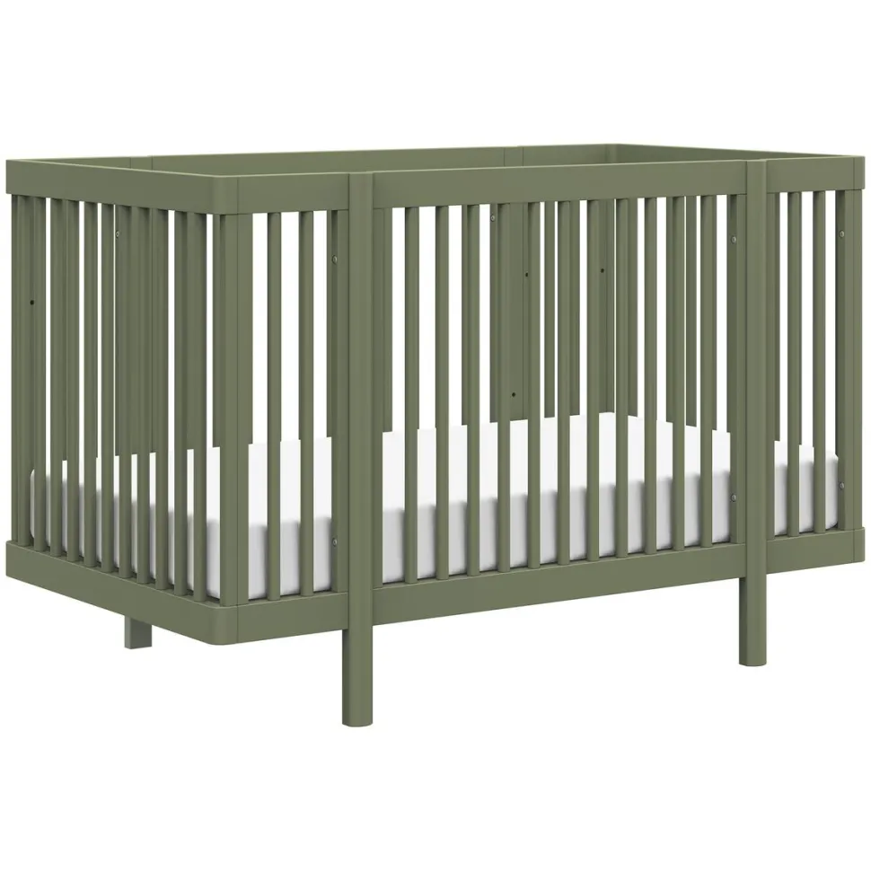 Babyletto Pogo 8-in-1 Convertible Crib w/All-Stages Conversion Kits - Olive