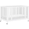 Babyletto Rolli 9-in-1 Convertible All-Stages Crib with Bassinet & Toddler Bed Conversion Kits - White