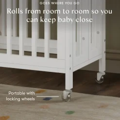 Babyletto Rolli 9-in-1 Convertible All-Stages Crib with Bassinet & Toddler Bed Conversion Kits - White