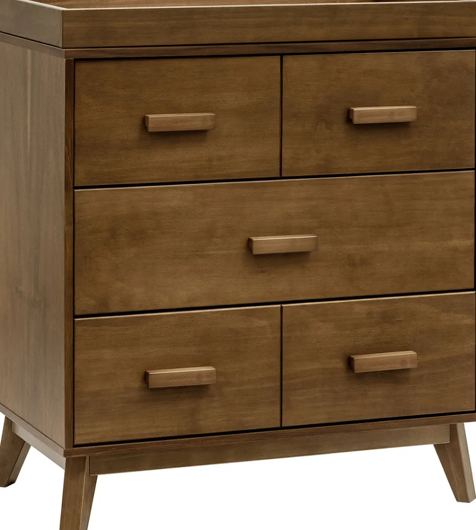 Babyletto Scoot 3-Drawer Changer Dresser w/Removable Changing Tray - Natural Walnut