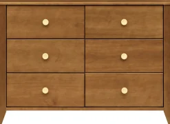 Babyletto Sprout 6-Drawer Double Dresser - Chestnut / Natural