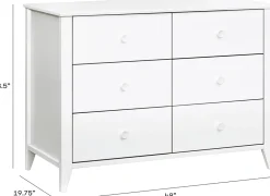 Babyletto Sprout 6-Drawer Double Dresser - White