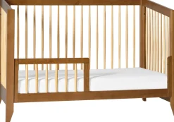 Babyletto Sprout 4-in-1 Convertible Crib w/Toddler Bed Conversion Kit - Chestnut / Natural