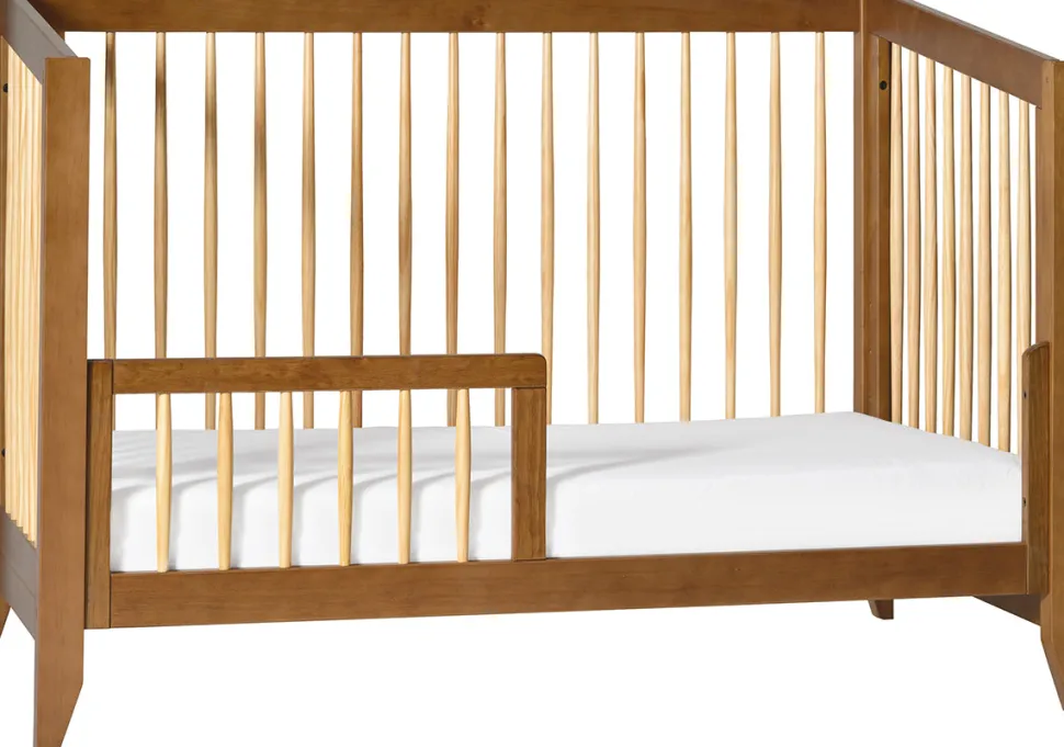 Babyletto Sprout 4-in-1 Convertible Crib w/Toddler Bed Conversion Kit - Chestnut / Natural