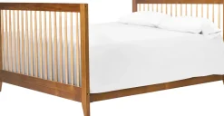 Babyletto Sprout 4-in-1 Convertible Crib w/Toddler Bed Conversion Kit - Chestnut / Natural