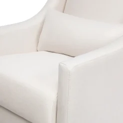 Babyletto Toco Swivel Glider and Ottoman - Performance Cream Eco-Weave