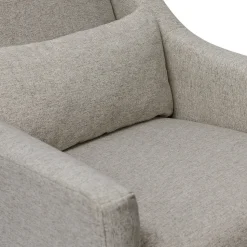 Babyletto Toco Swivel Glider and Ottoman - Performance Grey Eco-Weave