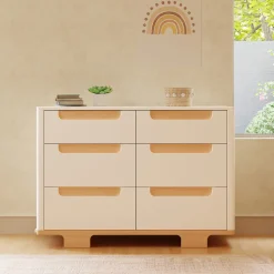 Babyletto Yuzu 6-Drawer Dresser, KD - White / Natural